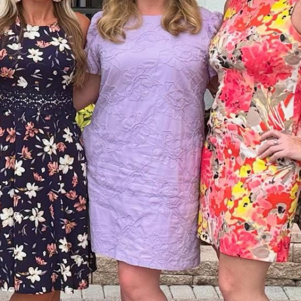 Easter dress: J.Crew Factory Purple Floral Dress 🐣💐💒